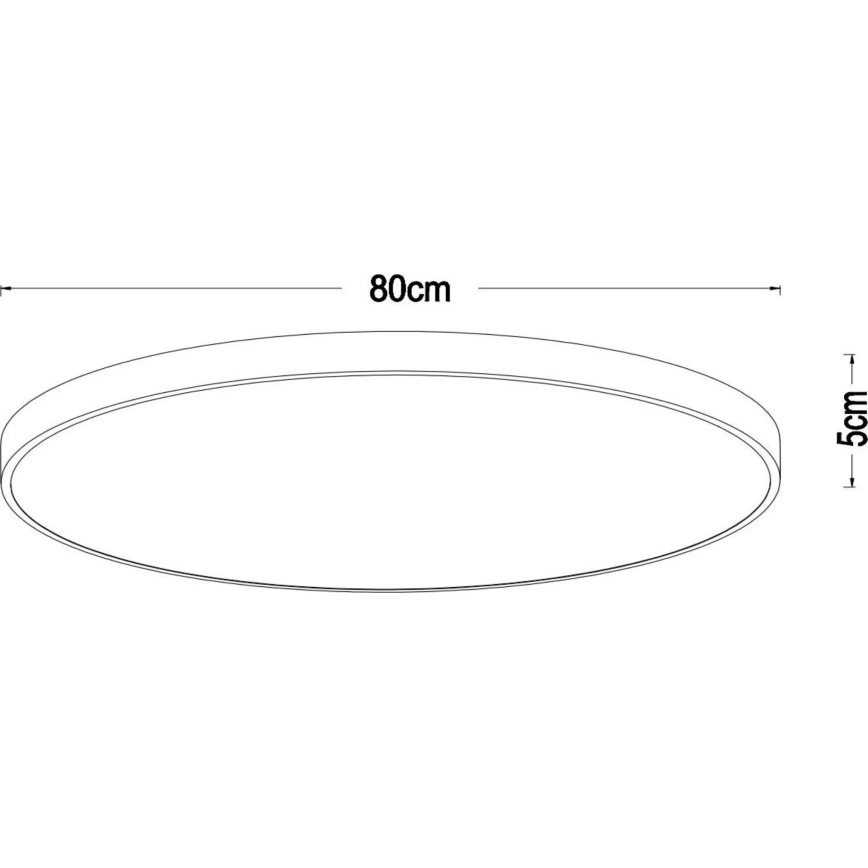 Lucide 79185/80/02 - LED Dimmable ceiling light UNAR LED/80W/230V d. 80 cm gold