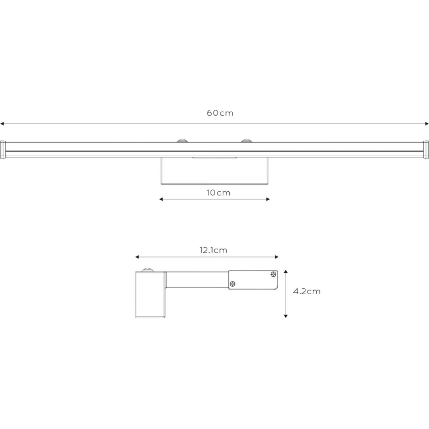 Lucide 79297/12/12 - LED Bathroom mirror lighting ONNO LED/11W/230V 60 cm IP44 shiny chrome