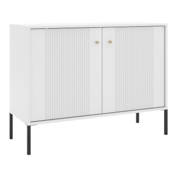 LUE 104x39 cm White/Black Chest of Drawers