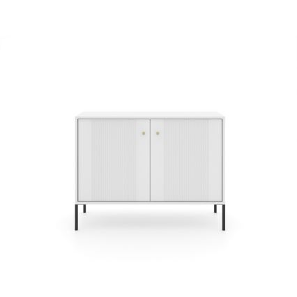 LUE 104x39 cm White/Black Chest of Drawers