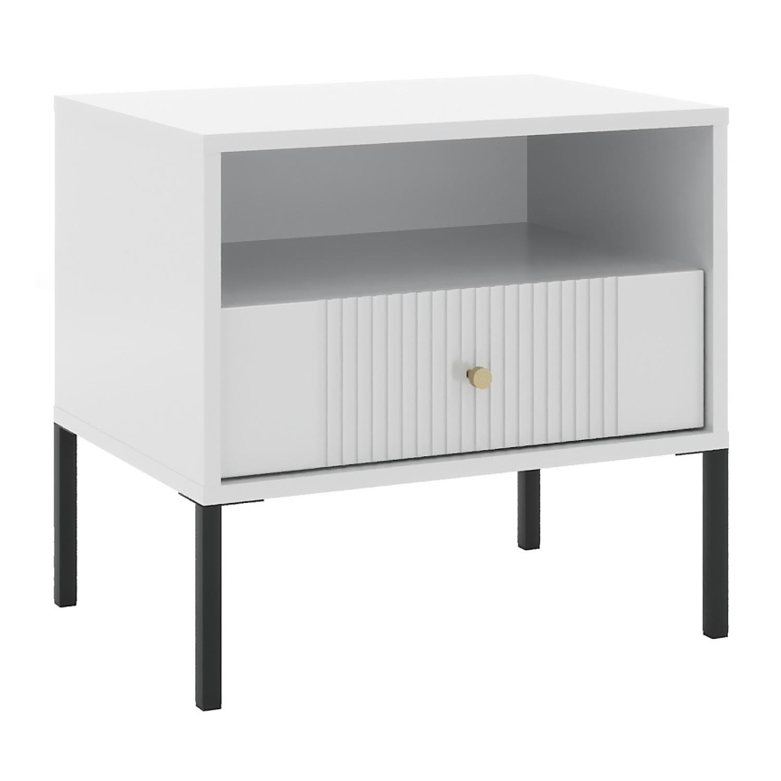 LUE Bedside Table White/Black