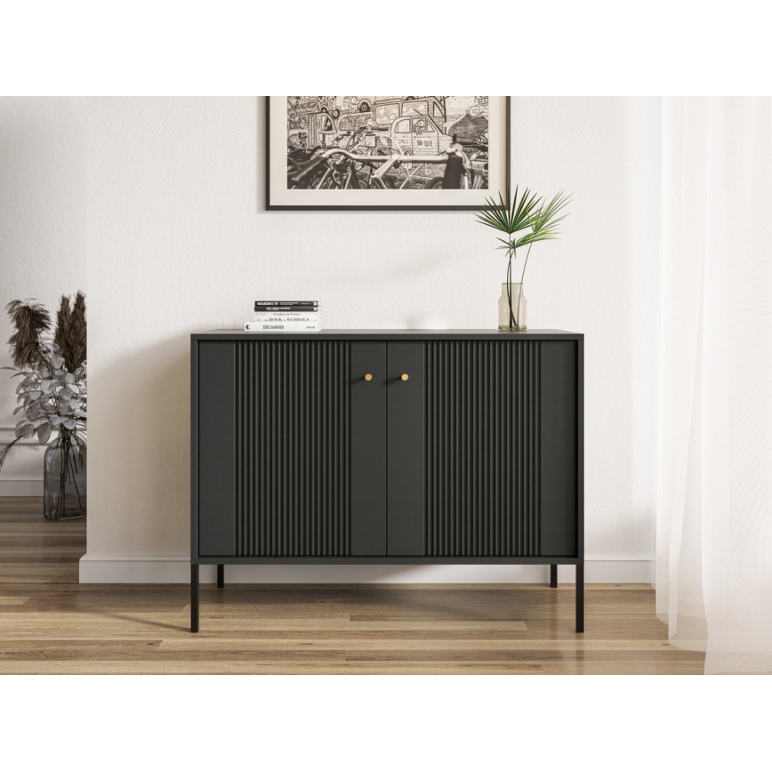 LUE Black Chest of Drawers