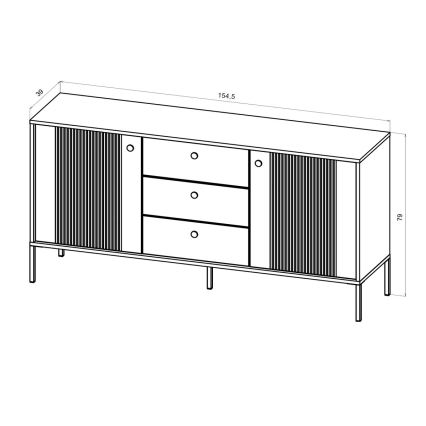 LUE Chest of Drawers — Green/Black