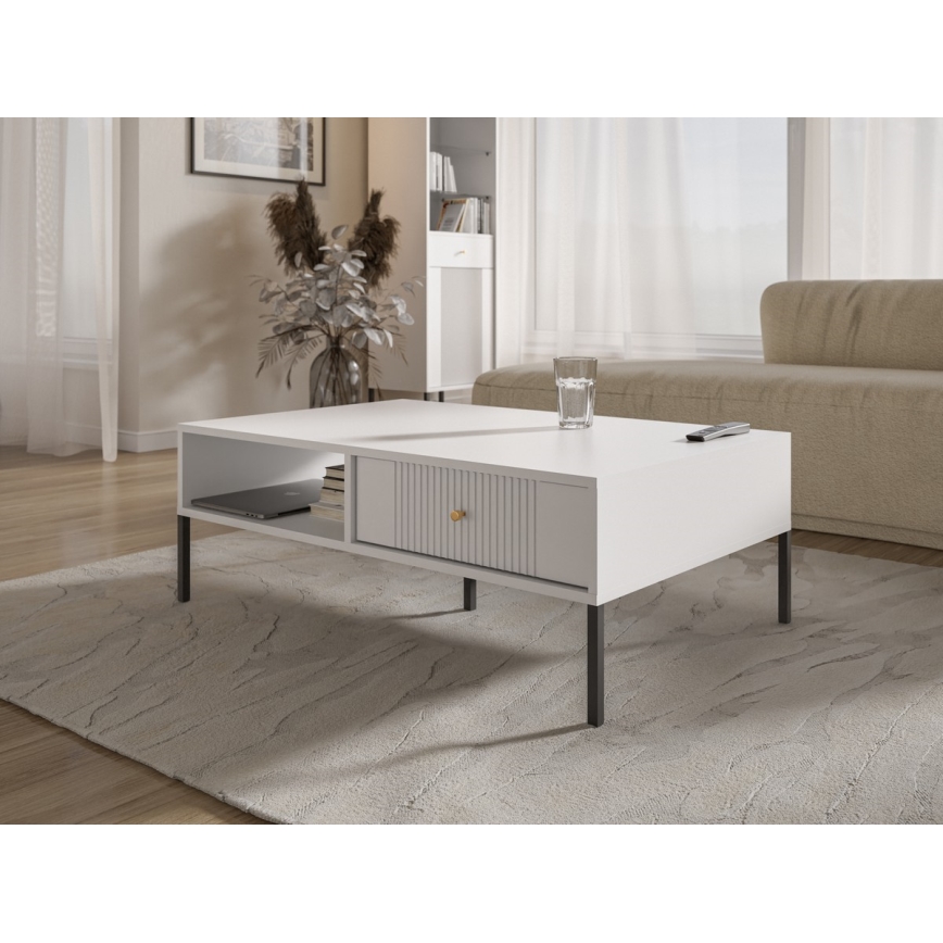 LUE Coffee Table 104x68 cm White/Black