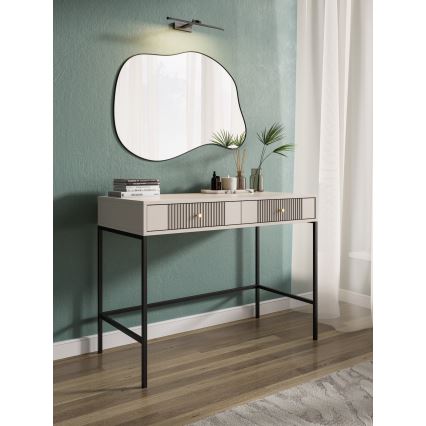LUE Console Table, Beige/Black