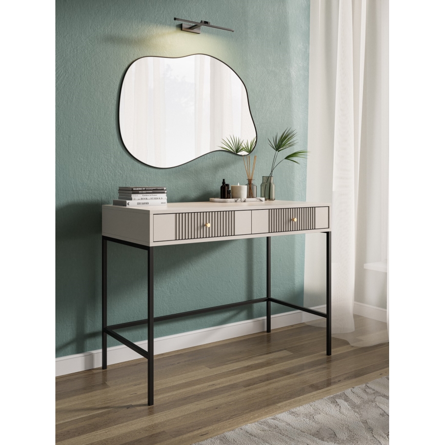 LUE Console Table, Beige/Black