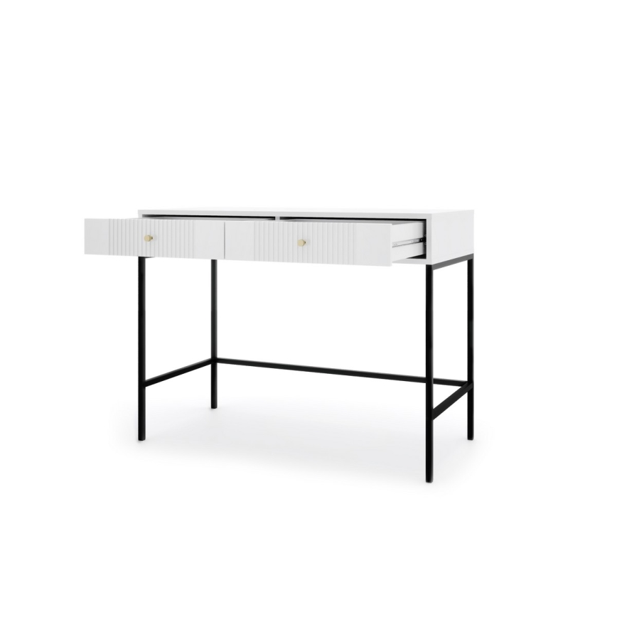 LUE Console Table, White/Black
