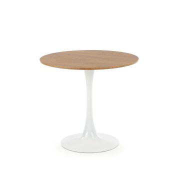 LUGI Dining Table Ø 80 cm Brown/White