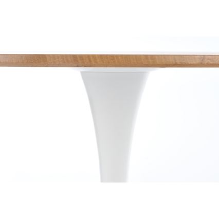 LUGI Dining Table Ø 80 cm Brown/White