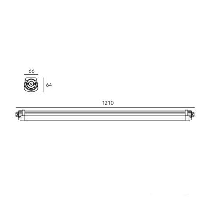 LUMEXO Technical Fluorescent Fixture LED/36W/230V 4000K IP65 121 cm