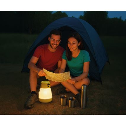LUMINA MINIO LED — Dimmable Portable Rechargeable Lamp with Power Bank Function, 5V/1800 mAh, IP44, Yellow