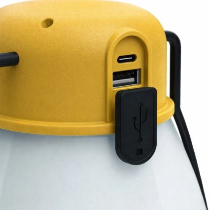 LUMINA MINIO LED — Dimmable Portable Rechargeable Lamp with Power Bank Function, 5V/1800 mAh, IP44, Yellow