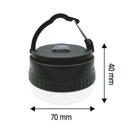 LUMINA POCKET Portable Rechargeable LED Lamp, 5V / 500 mAh — Black