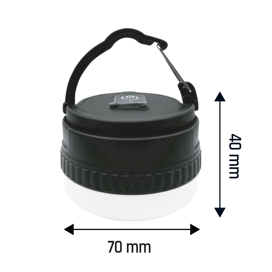 LUMINA POCKET Portable Rechargeable LED Lamp, 5V / 500 mAh — Black