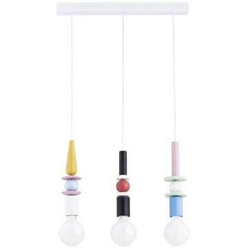 LUMIO Cable Pendant Light 3x E27 / 15W / 230V – Multicolored