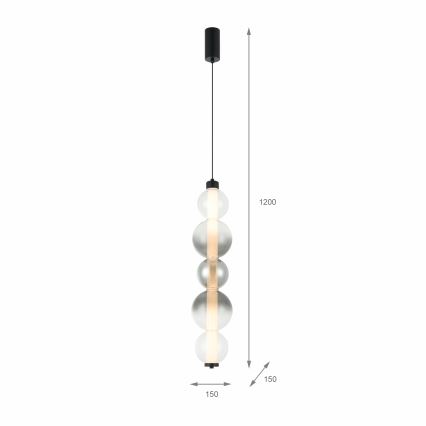 LUMMI Cable-Suspended LED Pendant LED/19W/230V, Black/Smoked