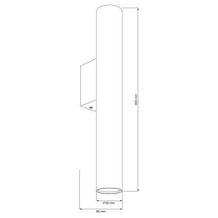 LUNGOMARE Wall Light 2xGU10/10W/230V Matte Chrome