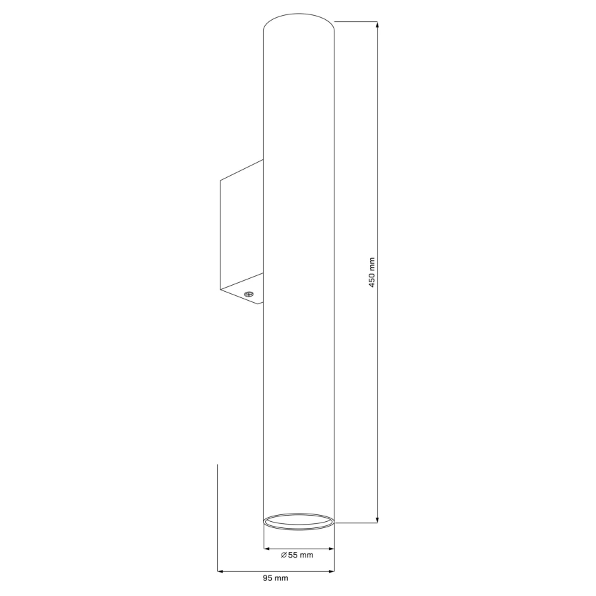 LUNGOMARE Wall Light 2xGU10/10W/230V Matte Chrome