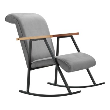 LUNI Grey Rocking Chair