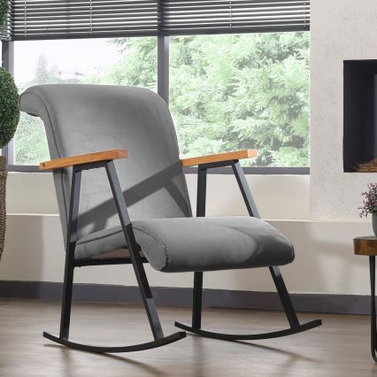 LUNI Grey Rocking Chair