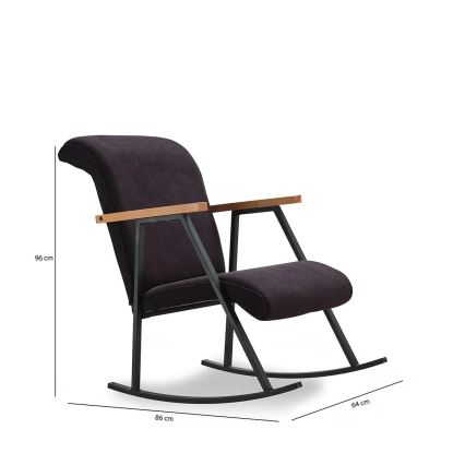 LUNI Rocking Chair, Black