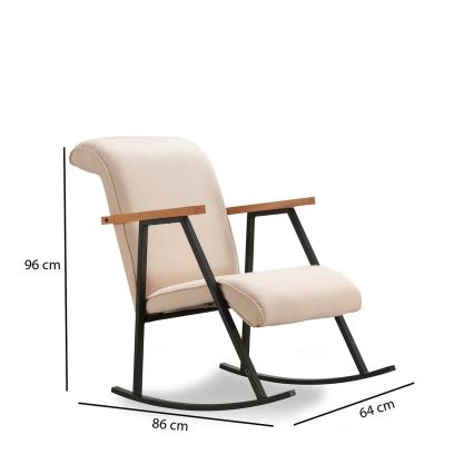 LUNI Rocking Chair, Cream