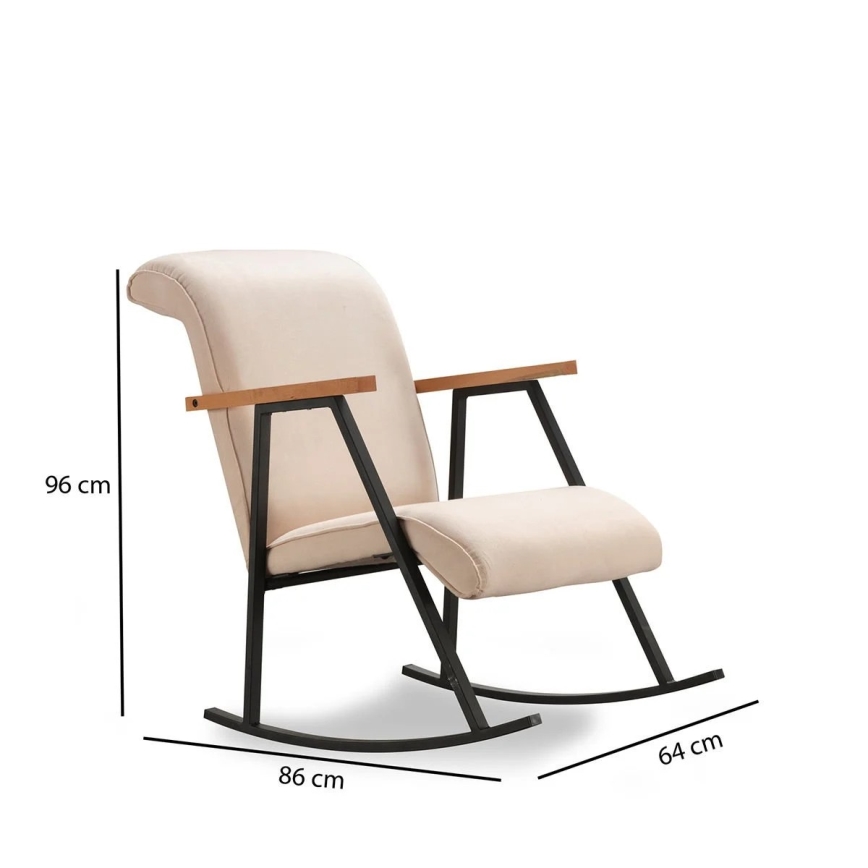 LUNI Rocking Chair, Cream