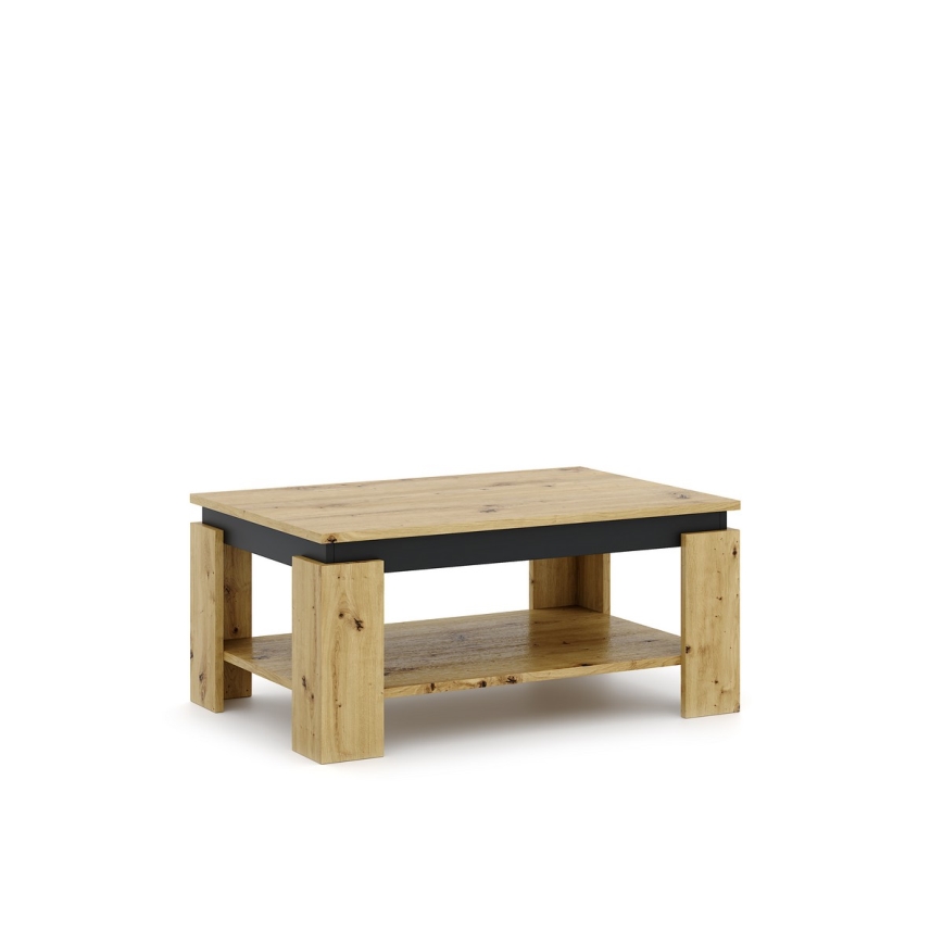 LUNO coffee table artisan oak/black