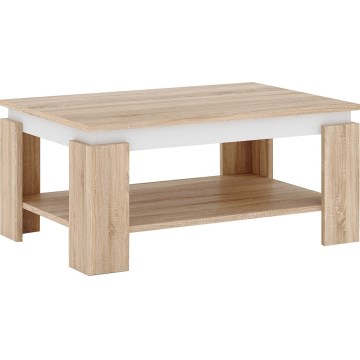LUNO Coffee Table, Sonoma Oak/White