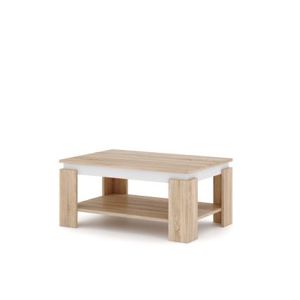 LUNO Coffee Table, Sonoma Oak/White