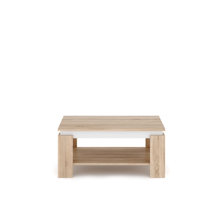 LUNO Coffee Table, Sonoma Oak/White