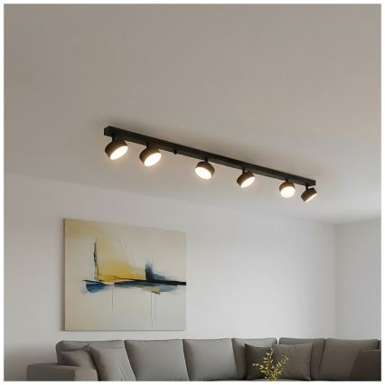 LUNVIGO Spotlight 6xGX53/35W/230V, Black