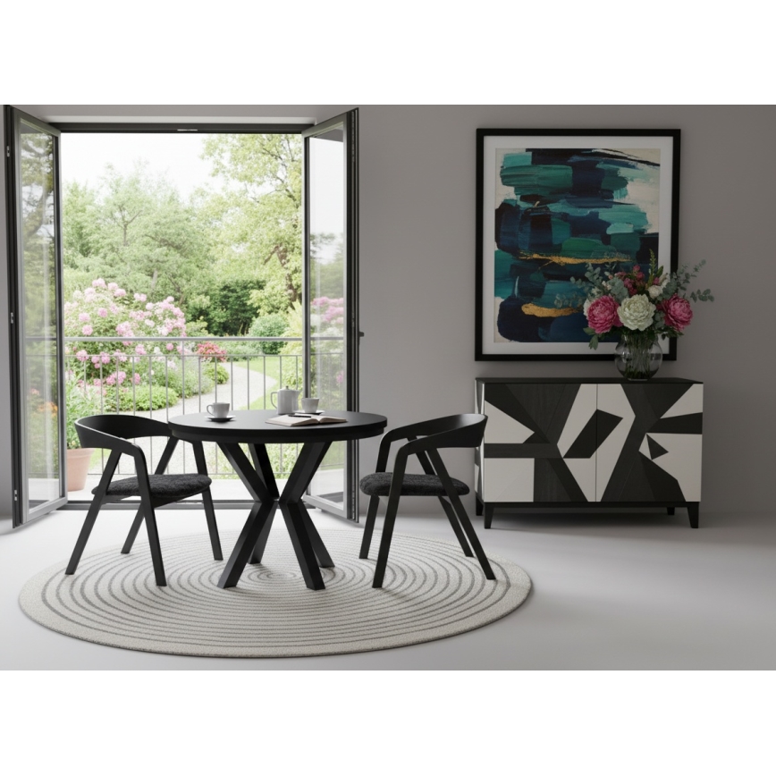 LUSO Black Dining Chair