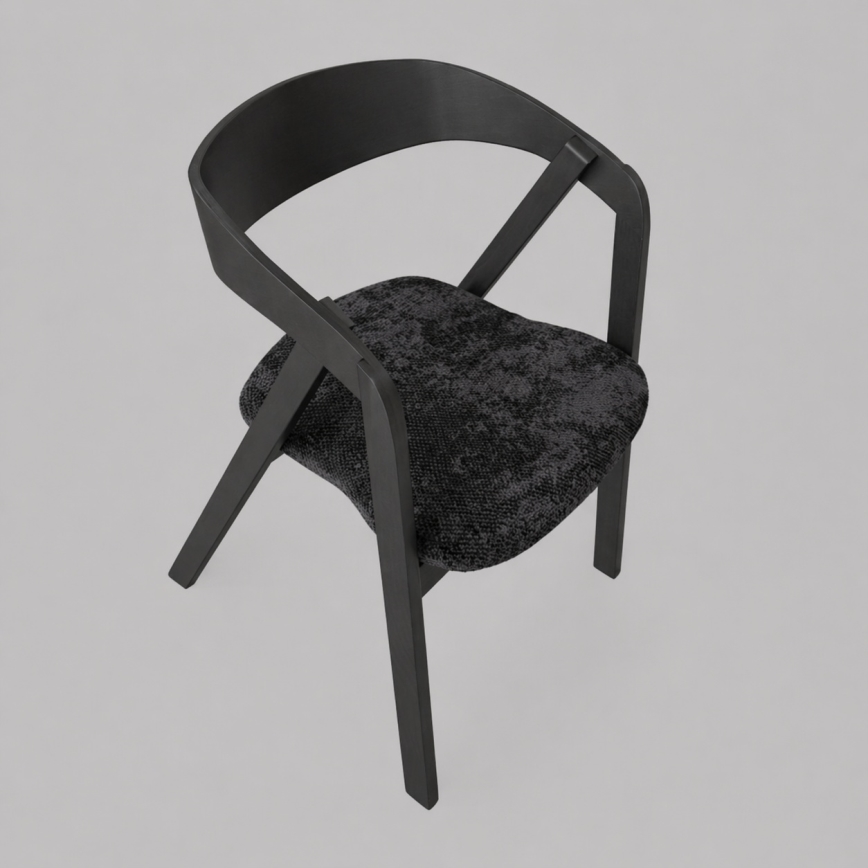 LUSO Black Dining Chair