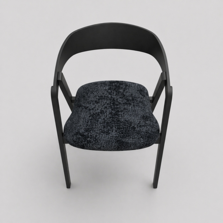 LUSO Black Dining Chair