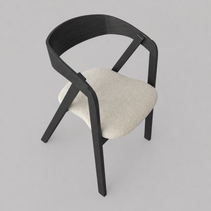 LUSO Dining Chair, Black/Beige