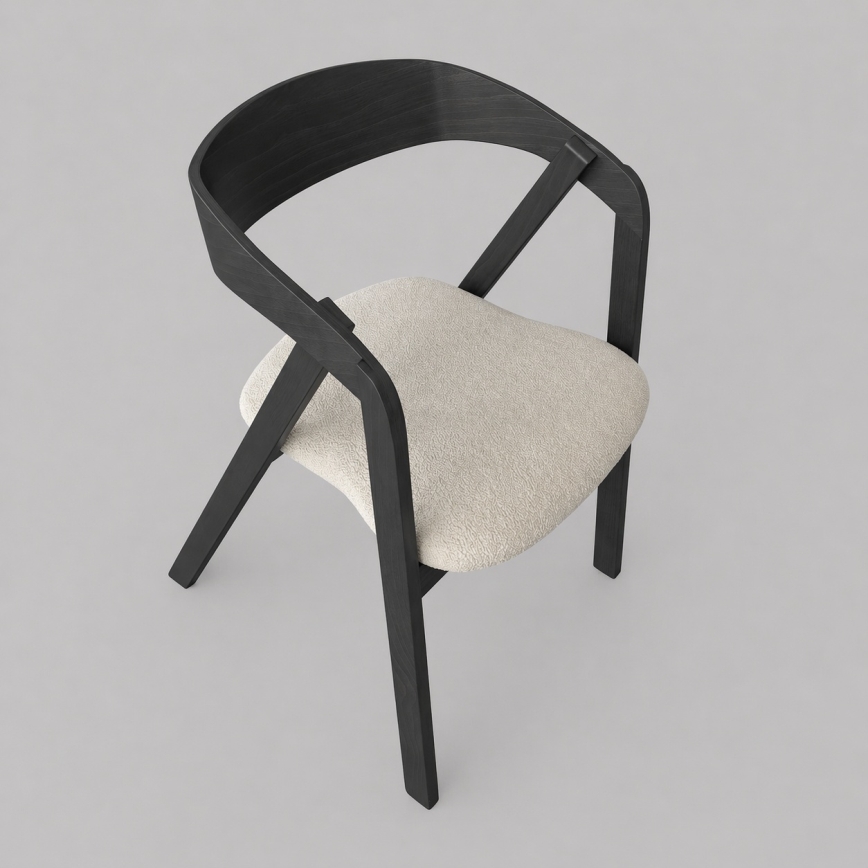 LUSO Dining Chair, Black/Beige