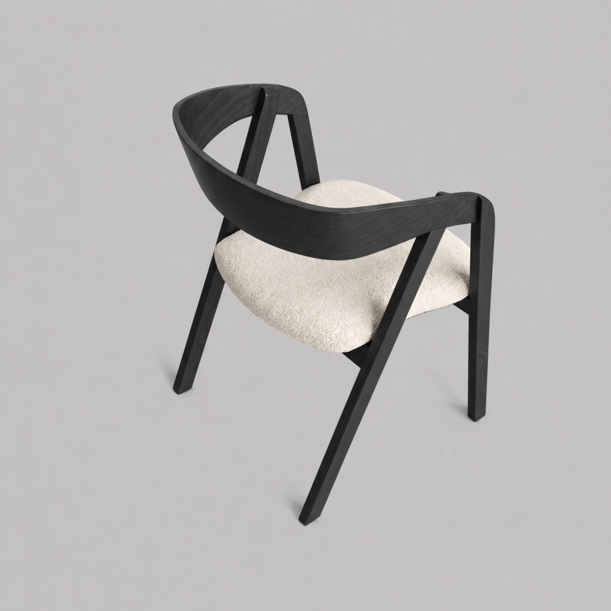 LUSO Dining Chair, Black/Beige