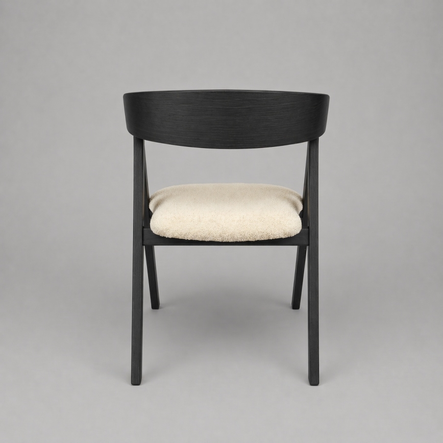 LUSO Dining Chair, Black/Beige