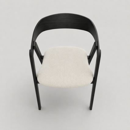 LUSO Dining Chair, Black/Beige