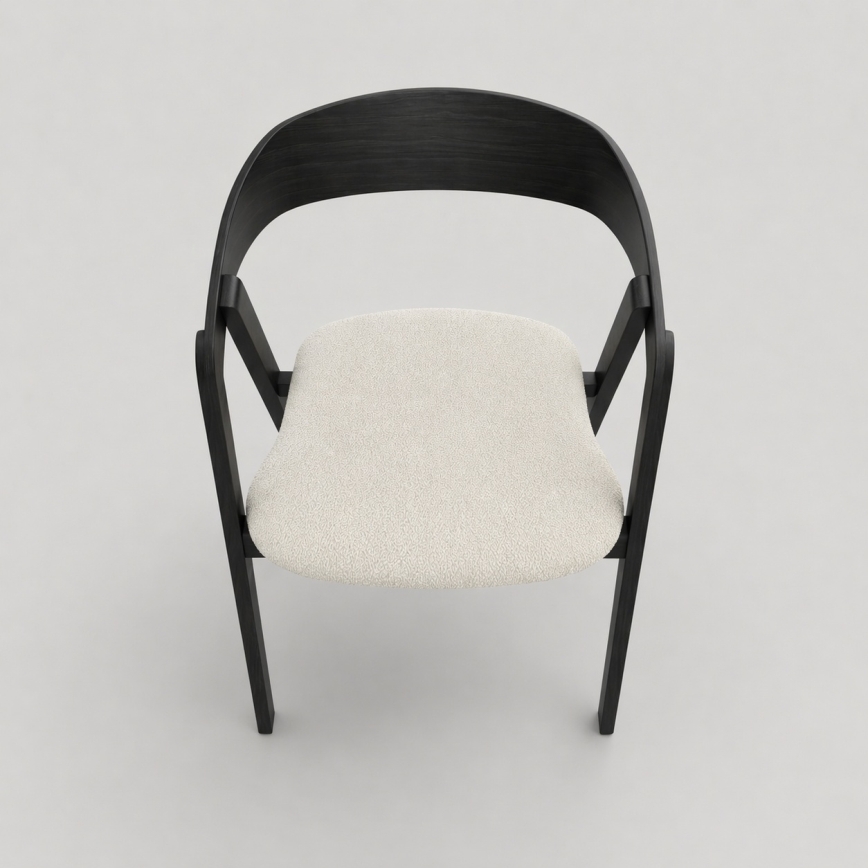 LUSO Dining Chair, Black/Beige