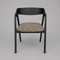 LUSO Dining Chair, Black/Brown