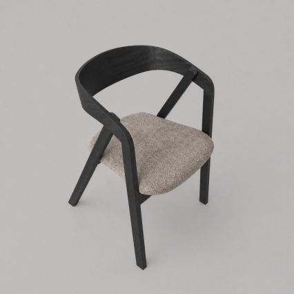 LUSO Dining Chair, Black/Brown