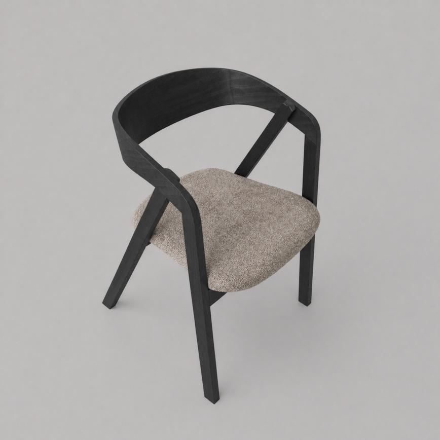 LUSO Dining Chair, Black/Brown