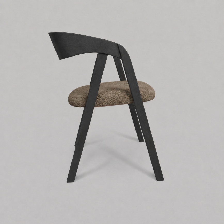 LUSO Dining Chair, Black/Brown