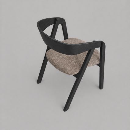 LUSO Dining Chair, Black/Brown