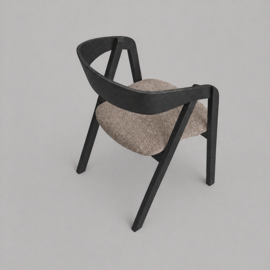 LUSO Dining Chair, Black/Brown