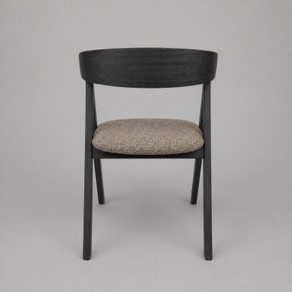 LUSO Dining Chair, Black/Brown