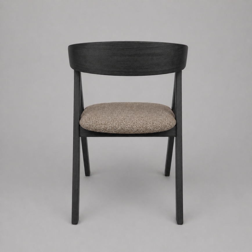 LUSO Dining Chair, Black/Brown