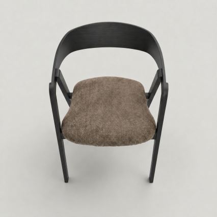 LUSO Dining Chair, Black/Brown